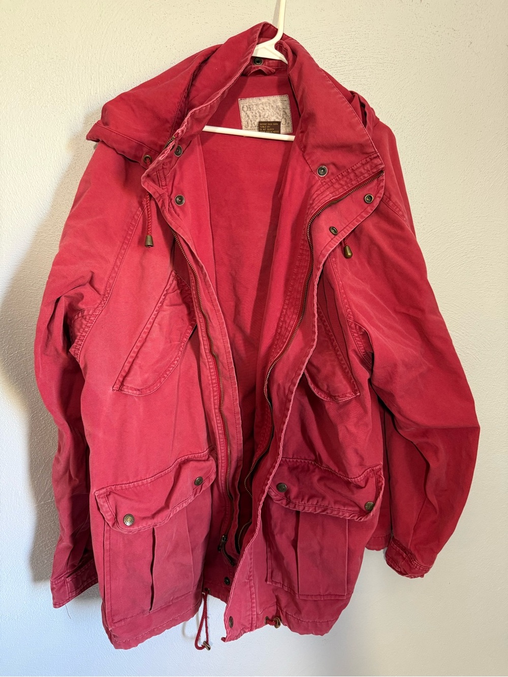 Vintage Arizona Jean Company Red Utility Jacket with Hood